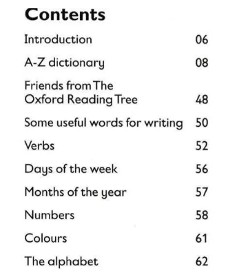 My Oxford Reading Tree Dictionary目录