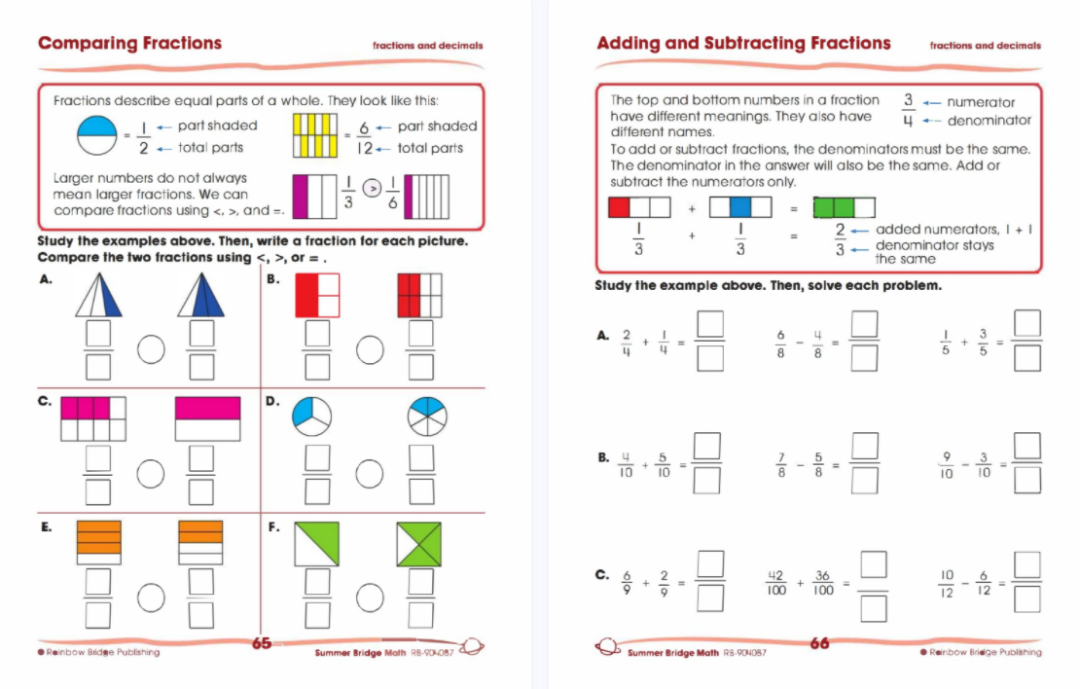 Summer Bridge Math练习册