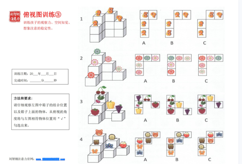 专注力系统训练练习册