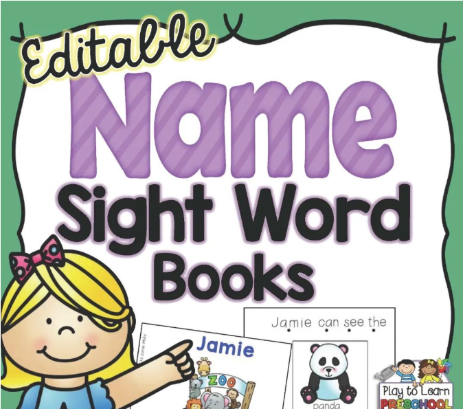 Name sight word books