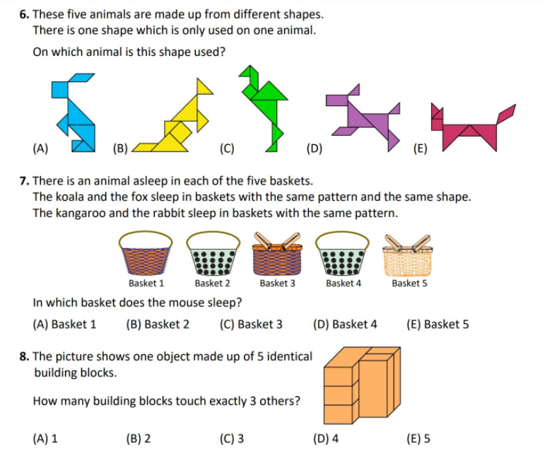 袋鼠数学 maths kangaroo