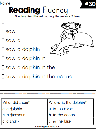 Reading fluency and comprehension