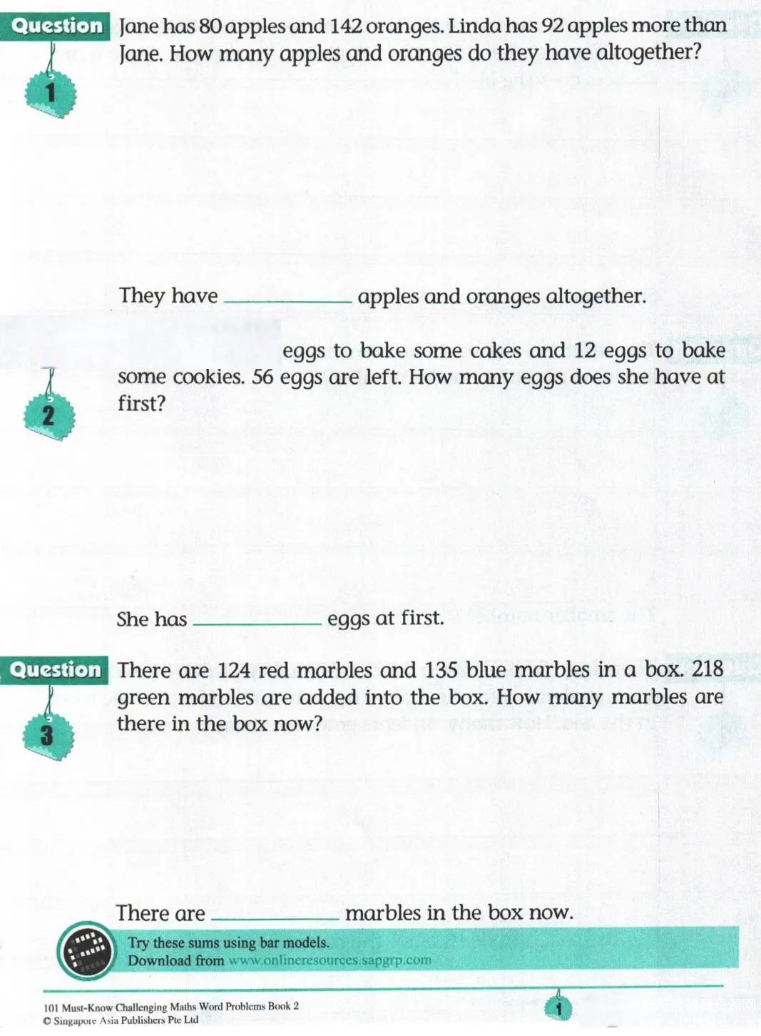 新加坡数学应用题101