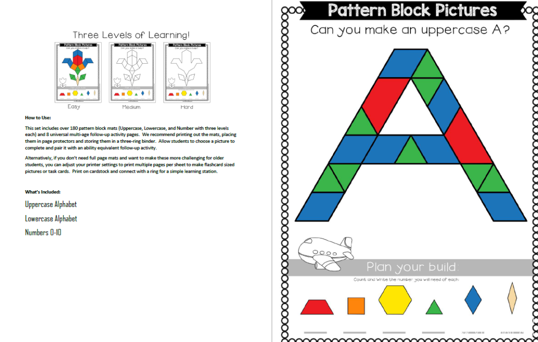 Pattern Block Activity Pack