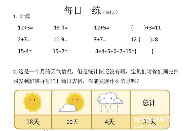 幼小衔接之数学每日一练试卷