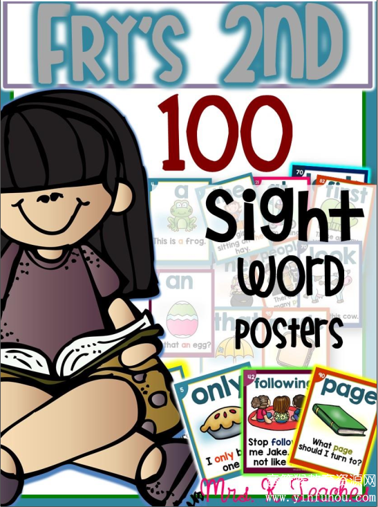 300张高频词海报Sight word posters 可下载打印