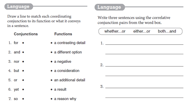 句型（含有连词）Sentences （Conjunctions）