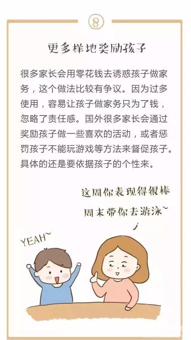 孩子做家务年龄对照表表格清单