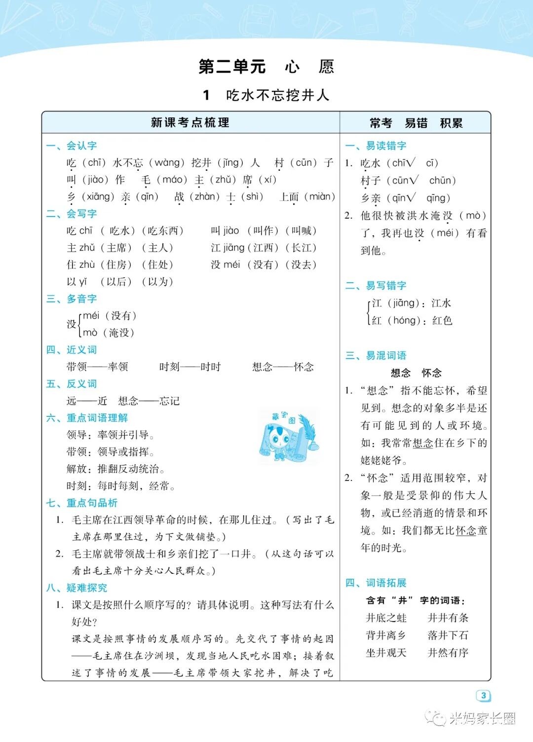 语文1—6年级上册《名师划重点每课考点梳理》电子版pdf