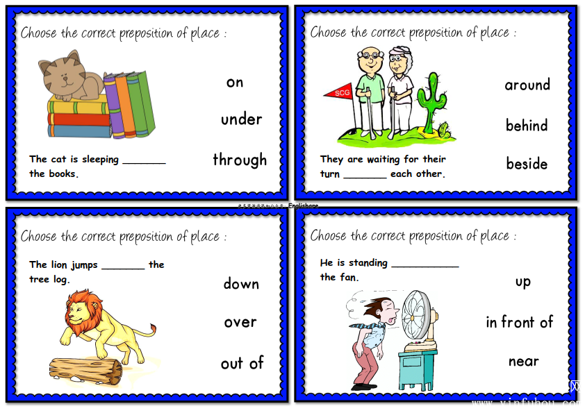 英语方位介词的用法总结 语法专题训练作业纸 可下载打印