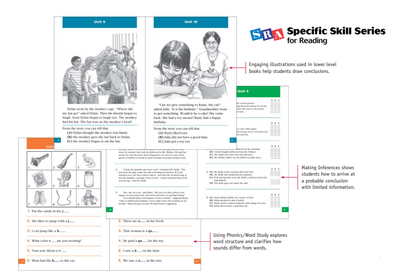 爬藤阅读理解练习册素材SRA Specific Skill Series for Reading