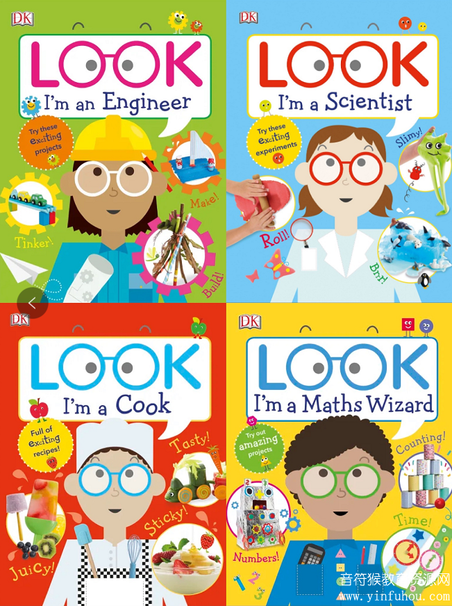 百科DK Look系列Engineer Scientist Cook Maths_Wizard