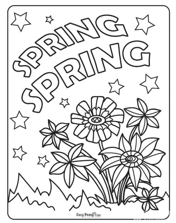 春天主题 复活节彩蛋涂色+手工游戏  可下载打印
