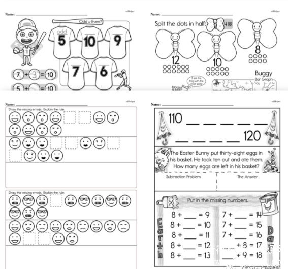 edhelpers 学前到初中顶级数学学习全套练习纸 可下载打印
