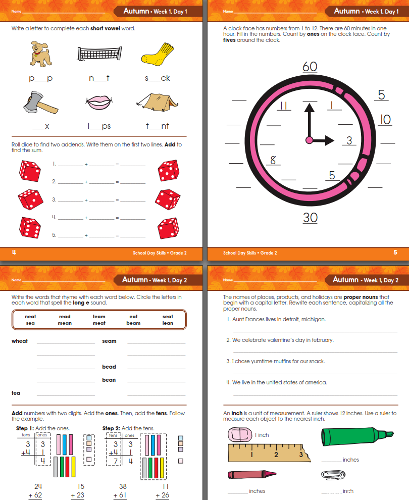 School Day Skills 提高孩子阅读、写作和数学技能