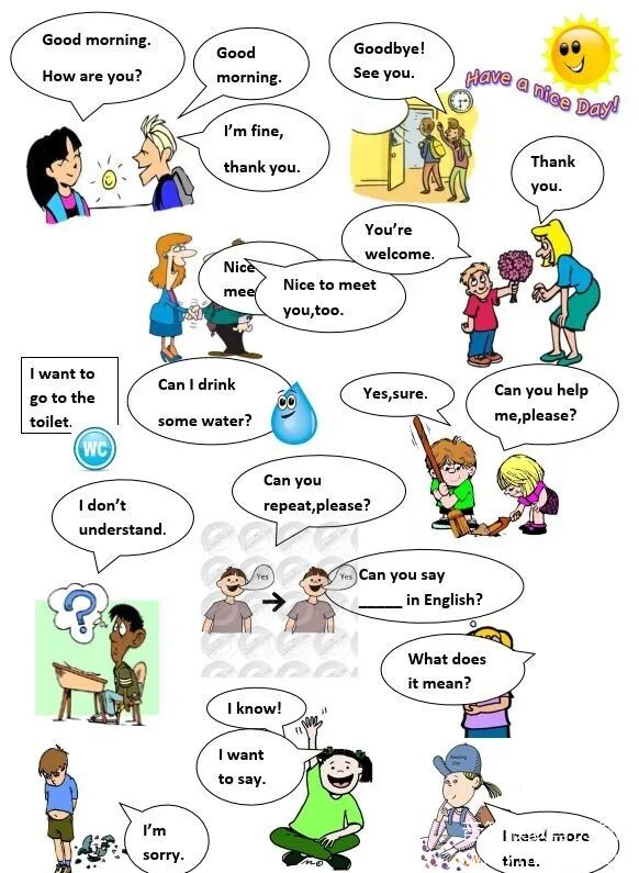 英语课堂用语海报《Classroom language》 电子版pdf