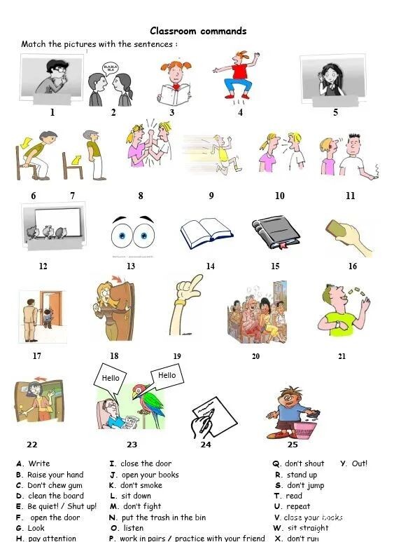 英语课堂用语海报《Classroom language》 电子版pdf