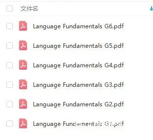 原版 Language Fundamentals 精品语法练习册 G1-G6 电子版