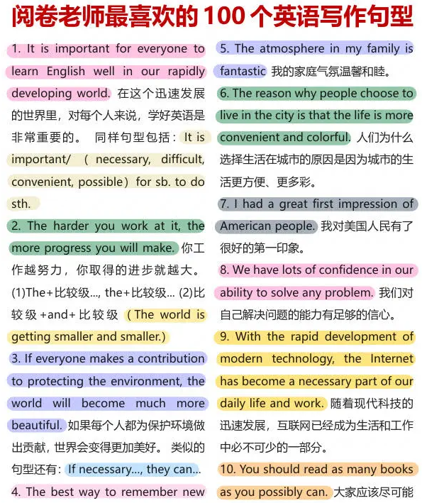 如何写出高分作文？英语加分写作句型 高级词汇运用自如
