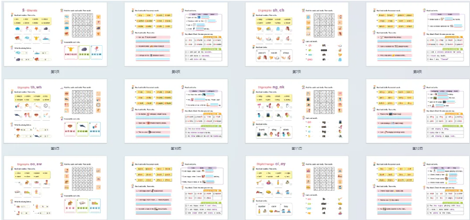 80页精美自然拼读练习纸电子版 拼读知识全搞定