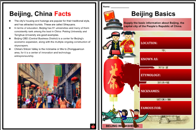 中国城市文化地理知识阅读英文理解练习纸 对写作超有帮助