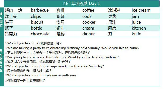 40天KET默读计划 核心词汇 写作高分句型全搞定