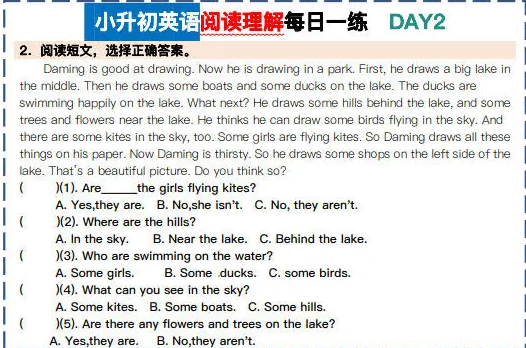小升初英语阅读理解每日一练 24天掌握考试高频考点
