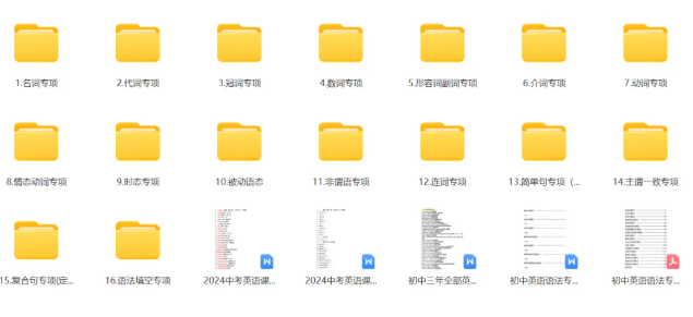 中考英语语法16大专项复习 配真题练 专攻薄弱项