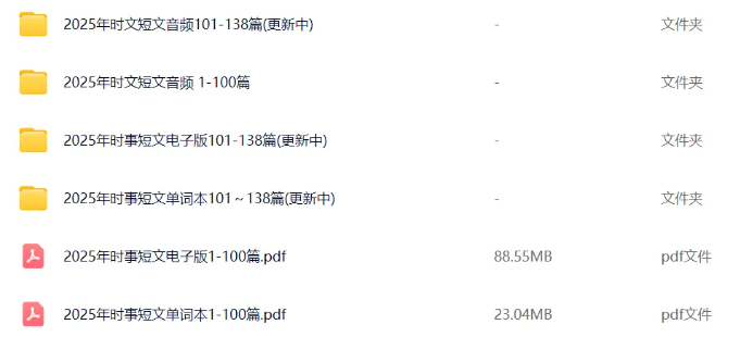 2025年时事短文精读素材 悄悄就把2000词拿下了 2025年时事短文精读素材 悄悄就把2000词拿下了