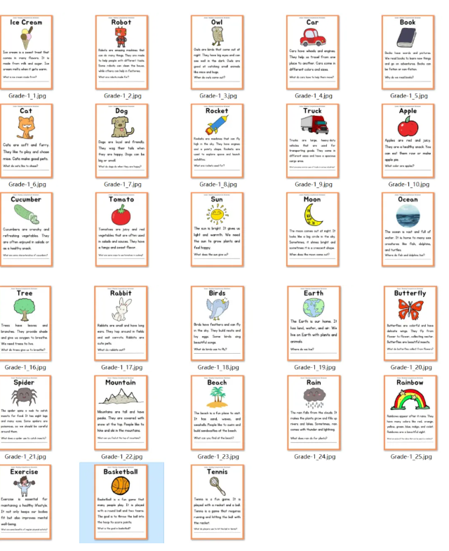 低年级萌趣入门 中年级故事启航 高年级知识拓展 练习纸
