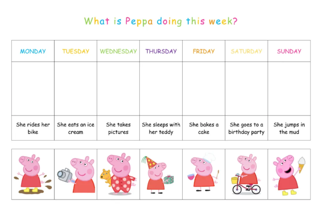 跟小猪佩奇学英语语法 8套英语时态练习纸有趣又好记