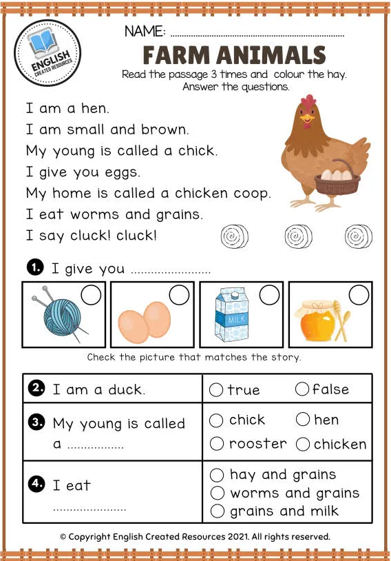 60篇动物主题英文小短文 精美的阅读理解练习纸太稀罕了