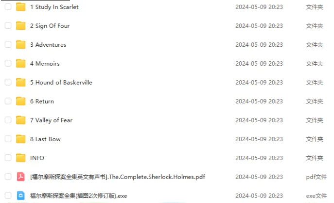 20000+单词量 福尔摩斯探案集高清原版PDF+音频